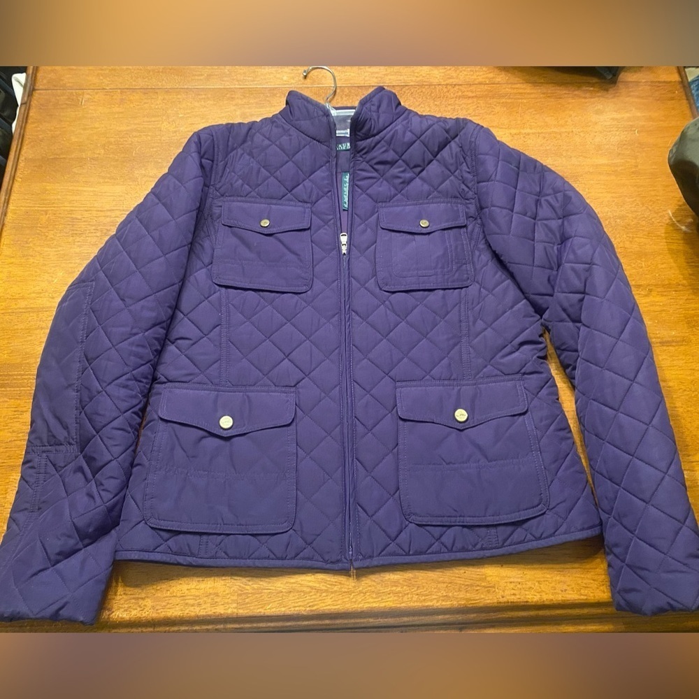 Lauren Ralph Lauren Quilted Purple Barn/Chore Jacket M